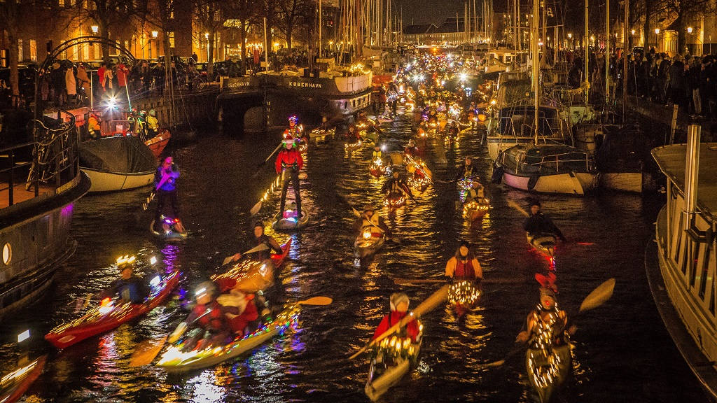 Lucia-optog i kajak