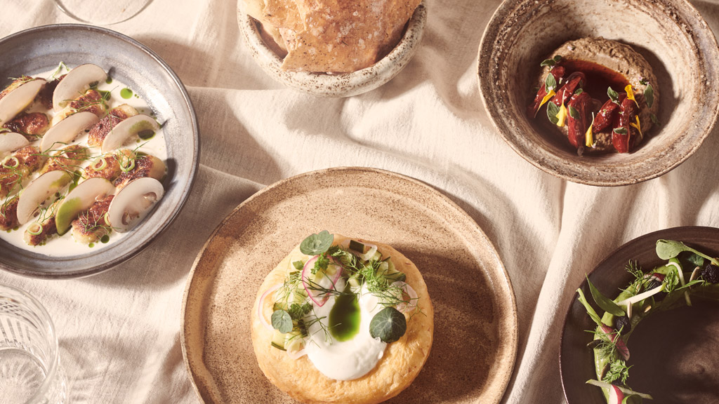 Vegansk mad på restaurant ARK