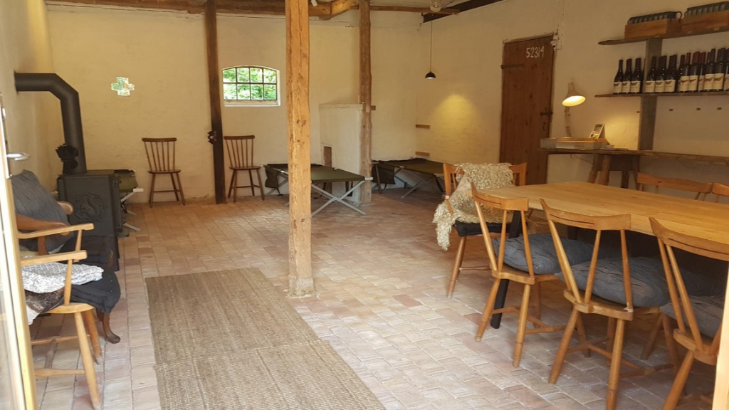 Stay overnight in tent, teepee, with hammock or in Pilgrim's living room at Garbolund