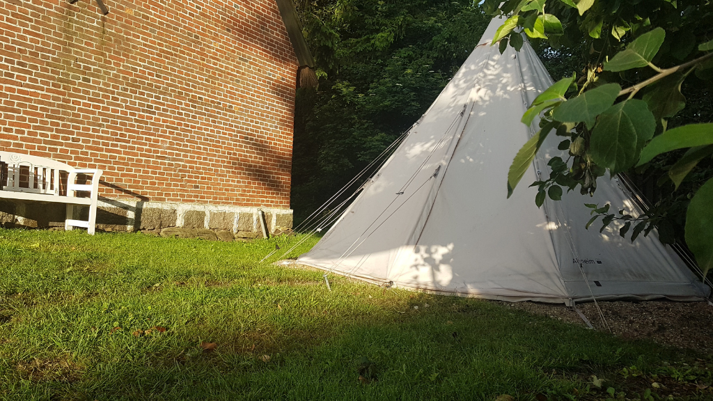 Stay overnight in tent, teepee, with hammock or in Pilgrim's living room at Garbolund