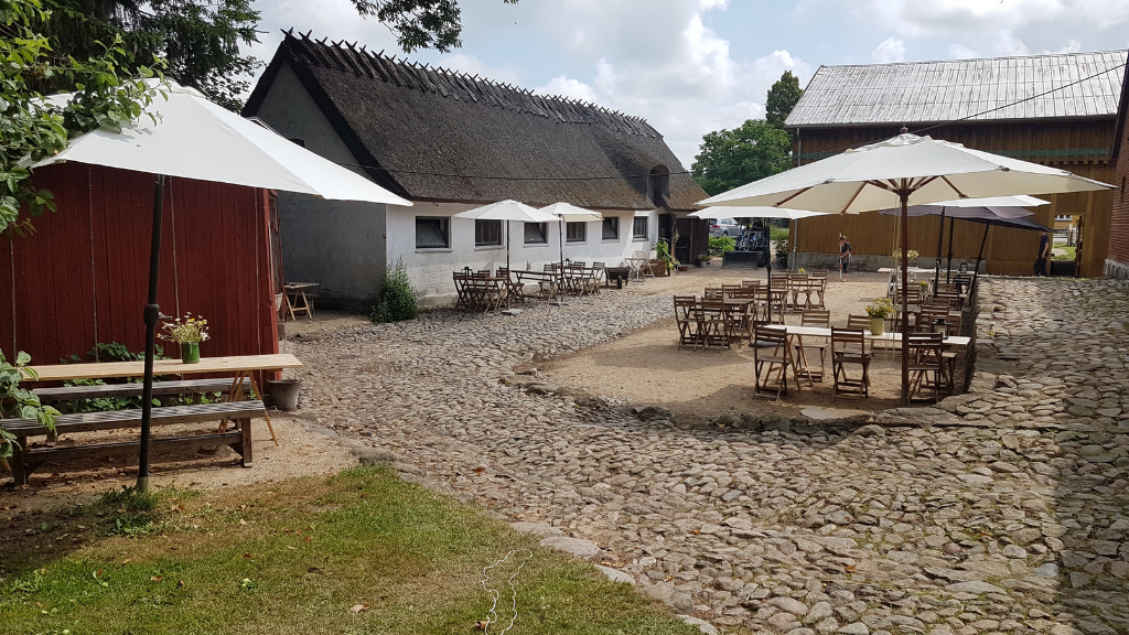 Stay overnight in tent, teepee, with hammock or in Pilgrim's living room at Garbolund