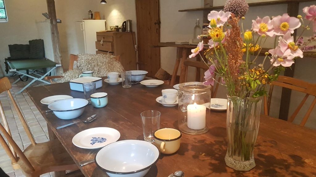 Stay overnight in tent, teepee, with hammock or in Pilgrim's living room at Garbolund