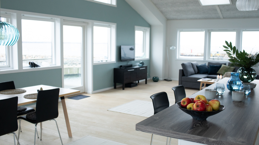 Unique accommodation at Hundested Harbour: Apartment with panoramic views at Backhaus Brown