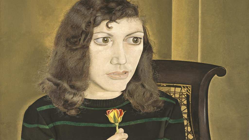 Girl with Roses - Lucian Freud
