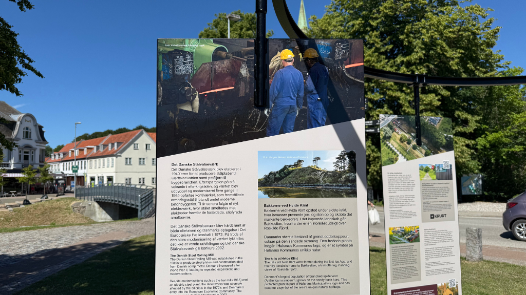 Informationstafel zur Industriegeschichte von Frederiksværk