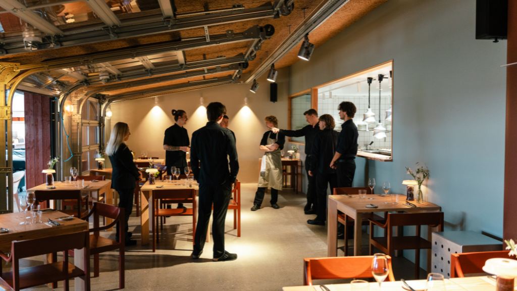 Chefs in the restaurant at Betty Gilleleje