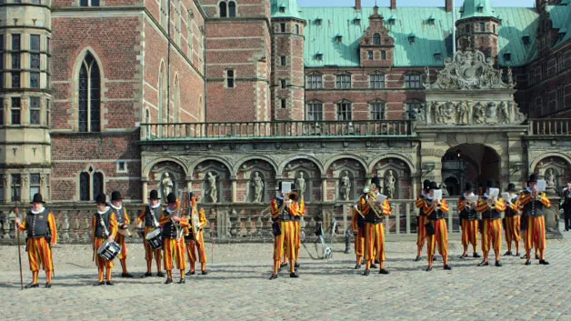 Drabantgarden foran slottet