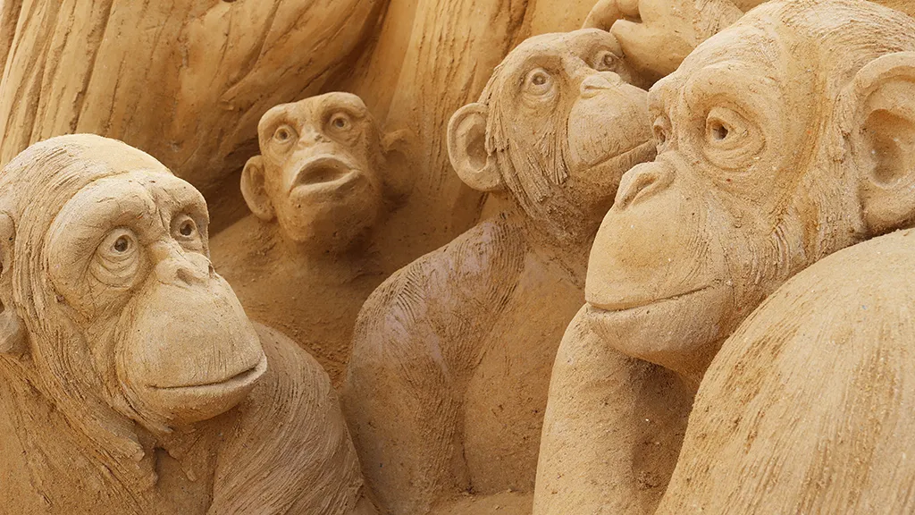 Chimpanzees - Sand sculpture park