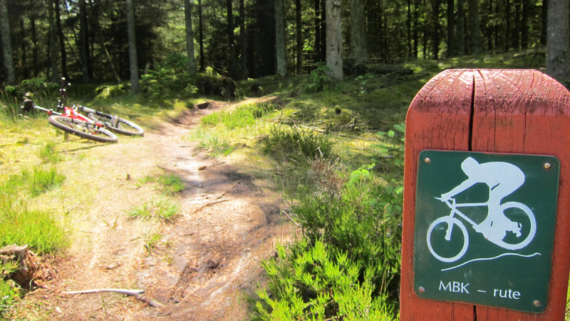Grene Sande - Mountain bike sign