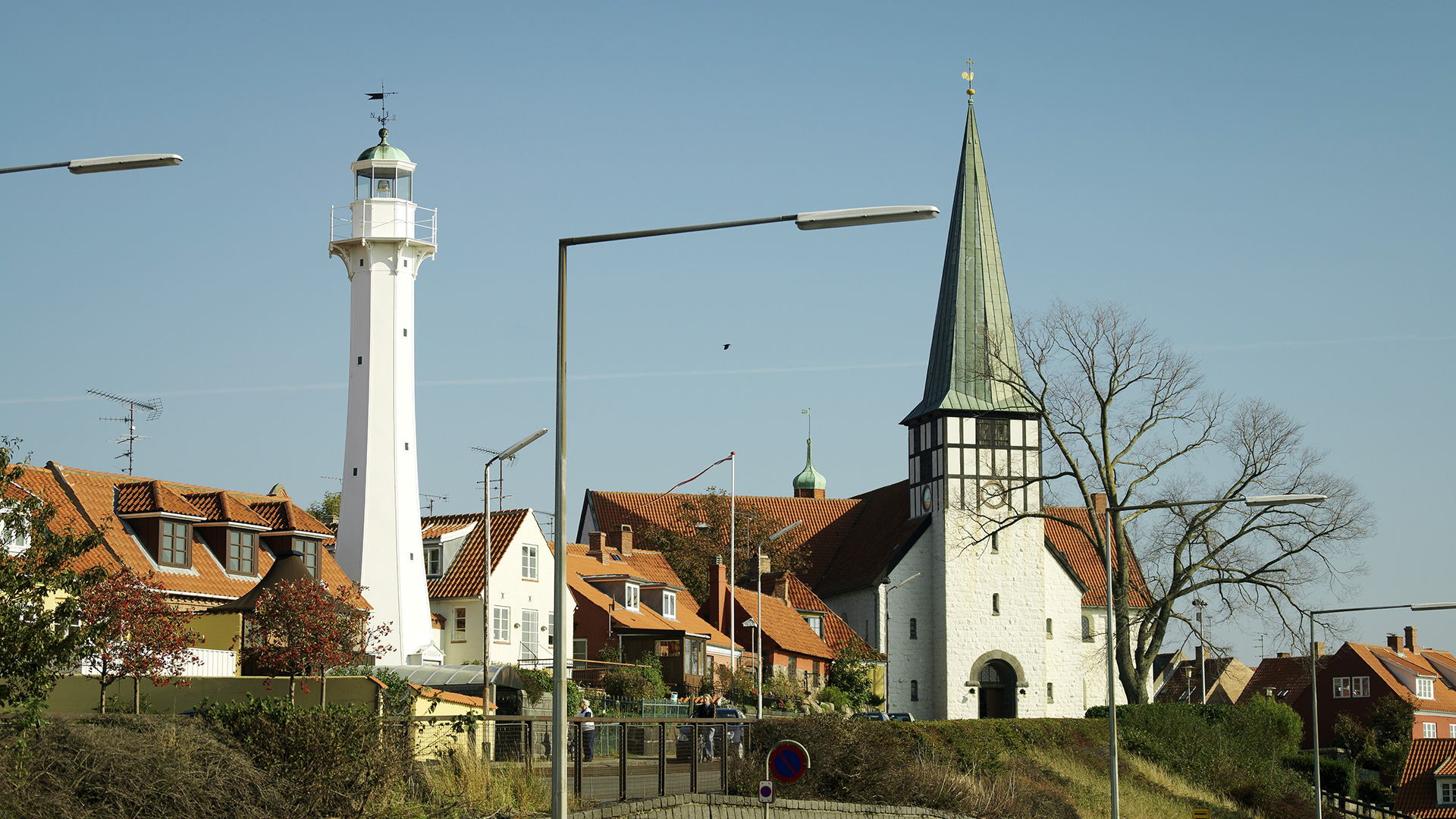 Sct. Nicolai kirke fra havnen
