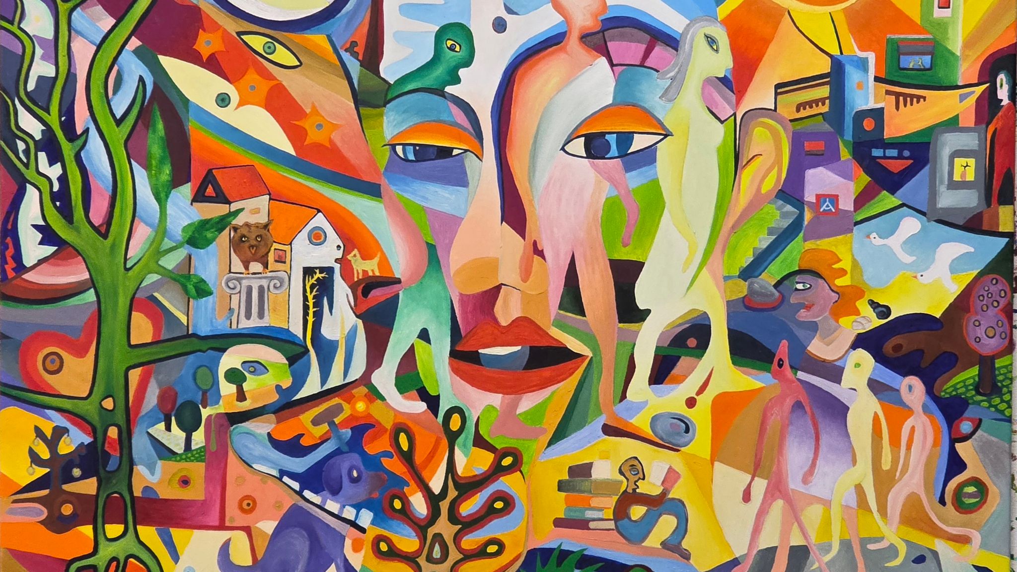 Generationer olie på lærred 125×125