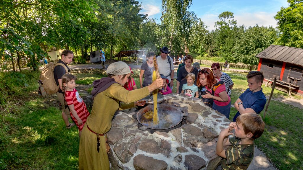 Plantefarvning af garn på Bornholms Middelaldercenter