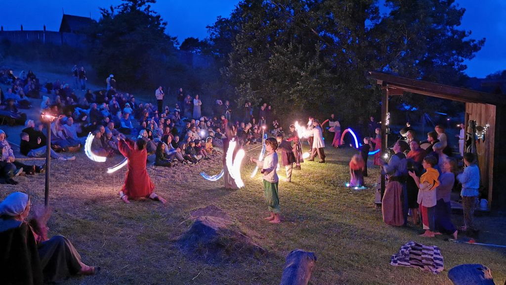 Ildshow på Bornholms Middelaldercenter
