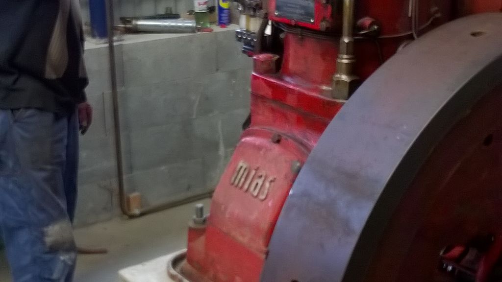 Mias motor til savværk på Bornholms Tekniske Samling