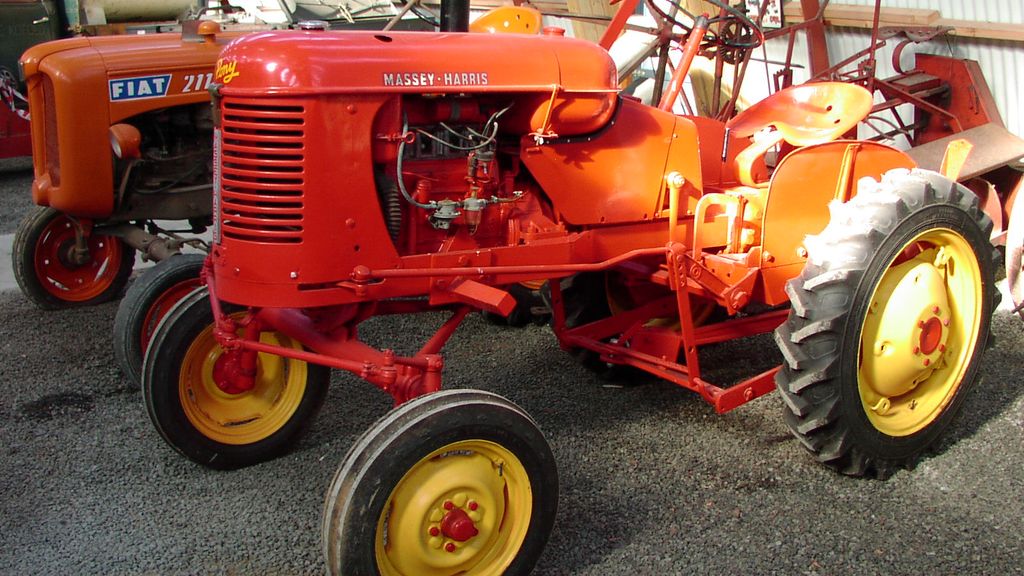 Gamle traktorer på Bornholms Tekniske Samling