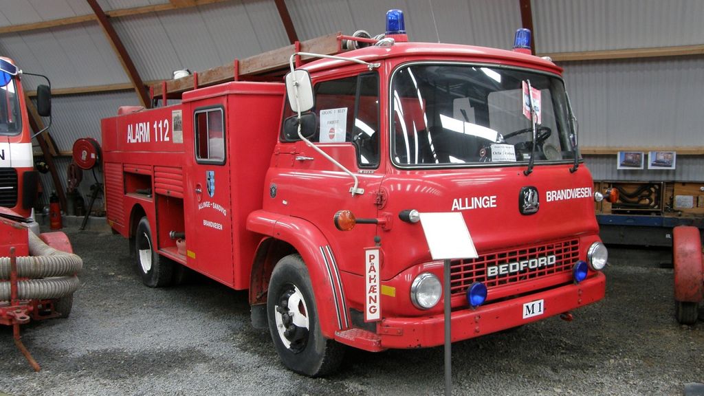 Brandbil på Bornholms Tekniske Samling