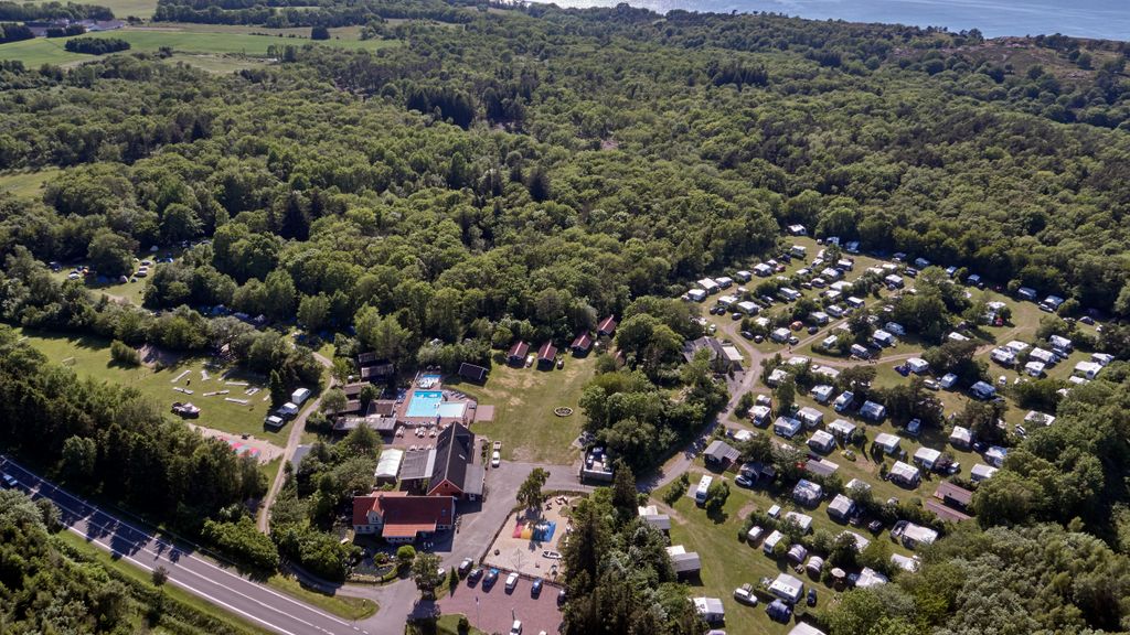dronebillede af Lyngholt Camping