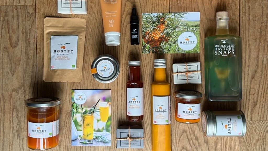 Udvalgte havtornprodukter fra HØSTET