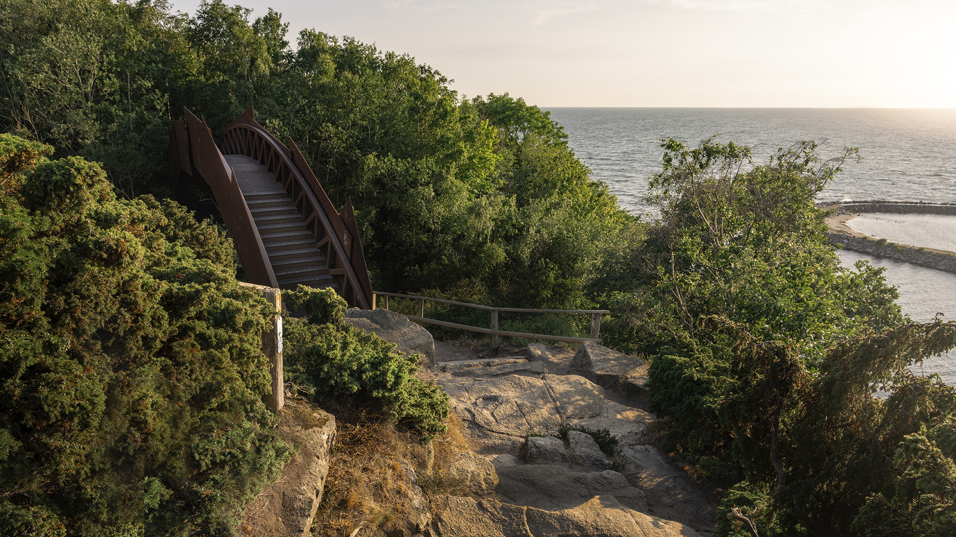 The DGI bridge at sunset