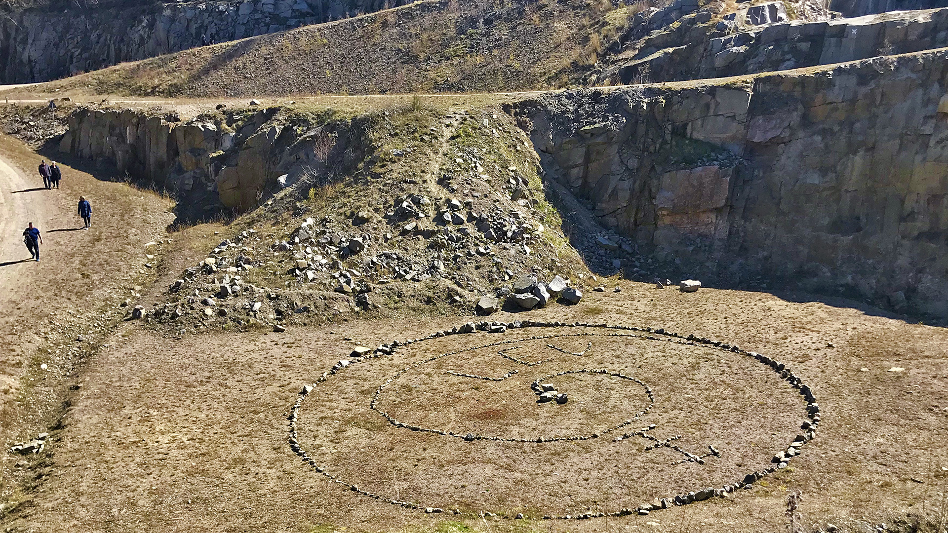 Stone circle at Vang Granite Quarry