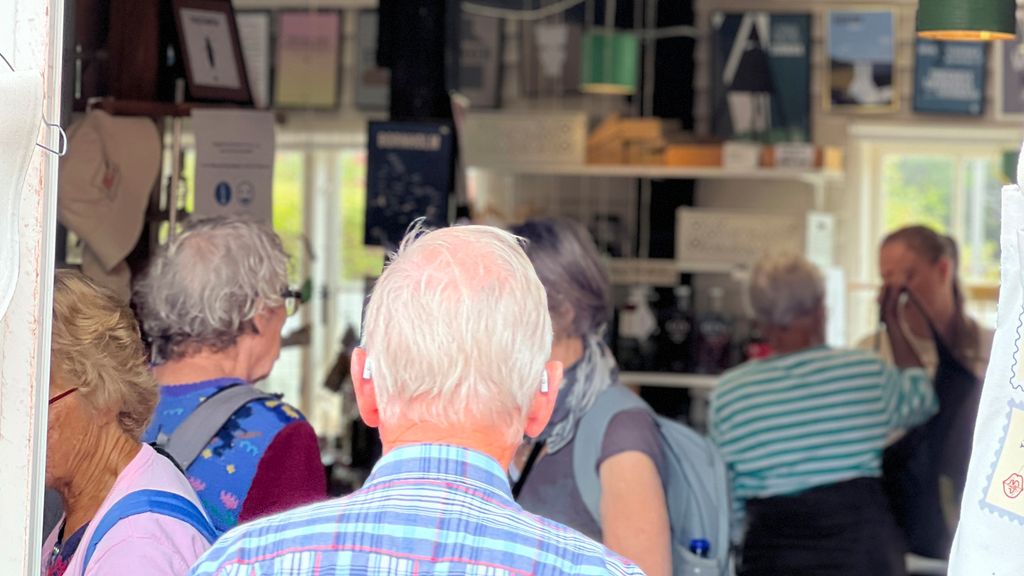 Gang i butikken i Svaneke