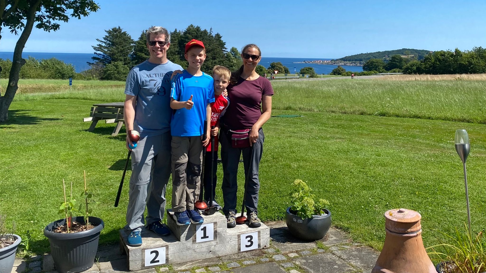 Familien på podiet