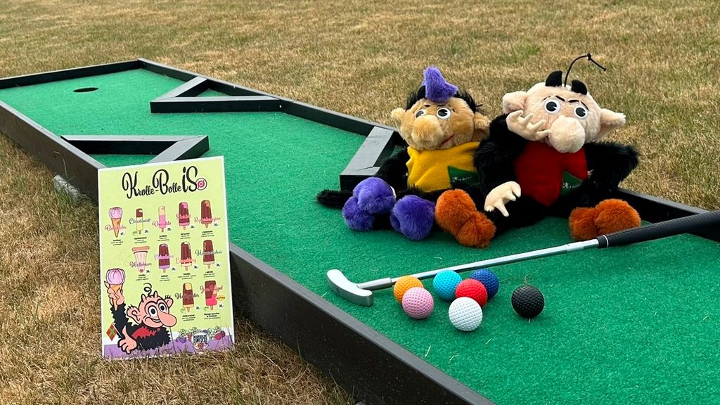 Minigolf og is