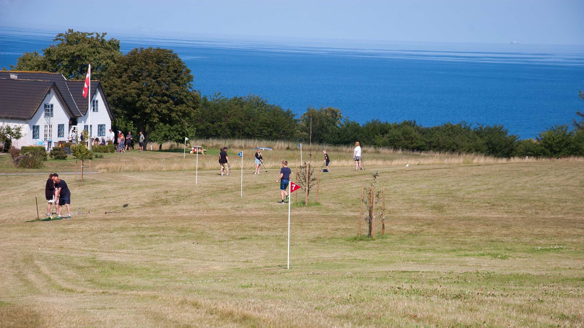Familiegolf og Kunst med arbejdende Kunstner, Jannice Kinnear. Samt Parkgolf, Fodboldgolf, Minigolf, Swingolf.