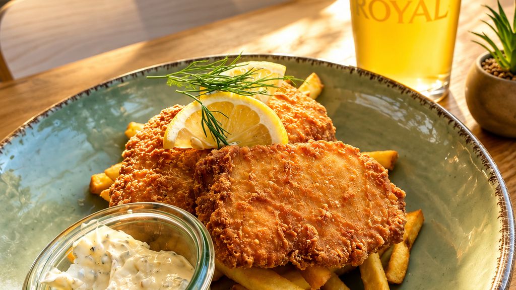 Sprød fisk med fritter