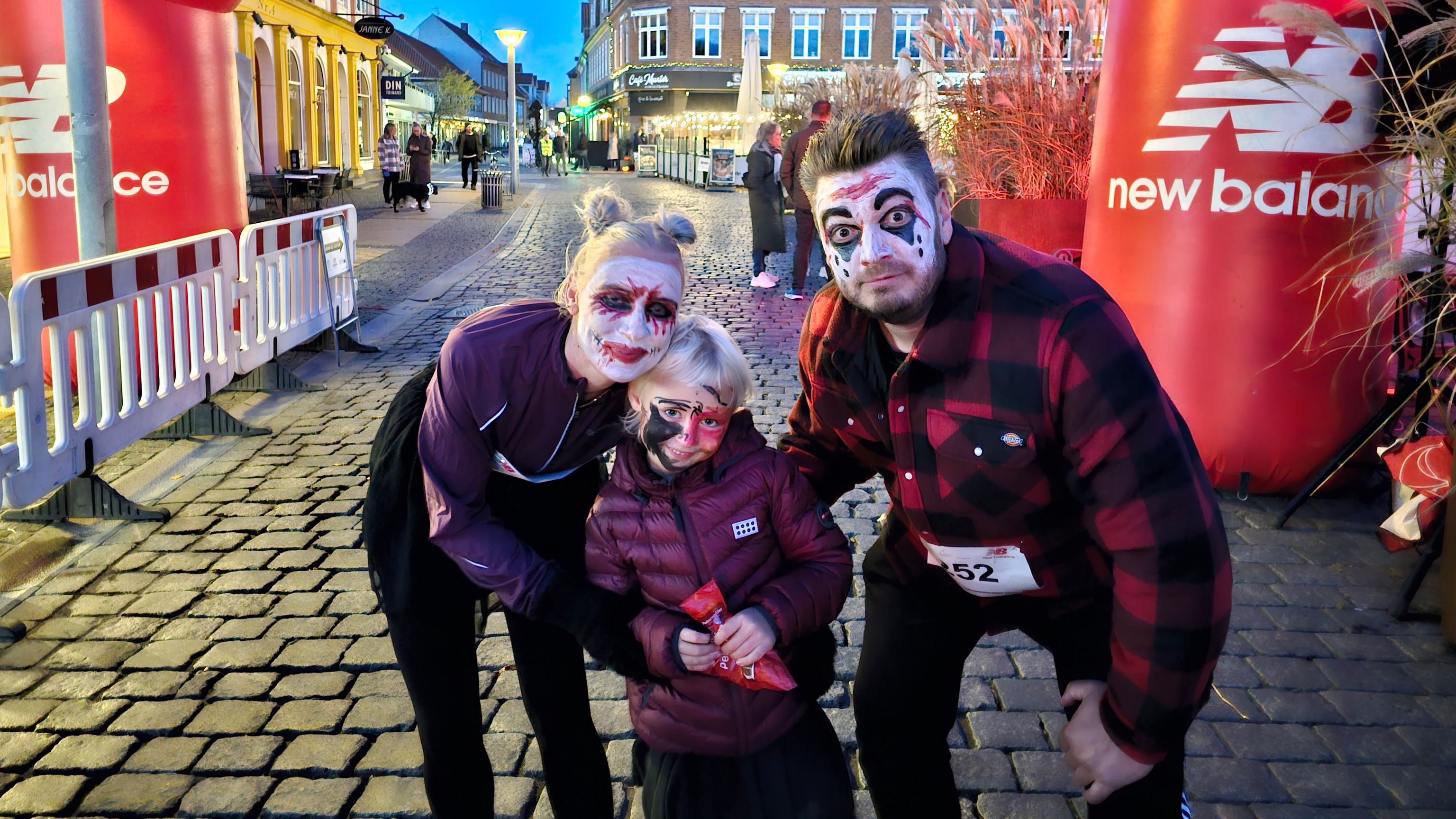 Familie ved startporten