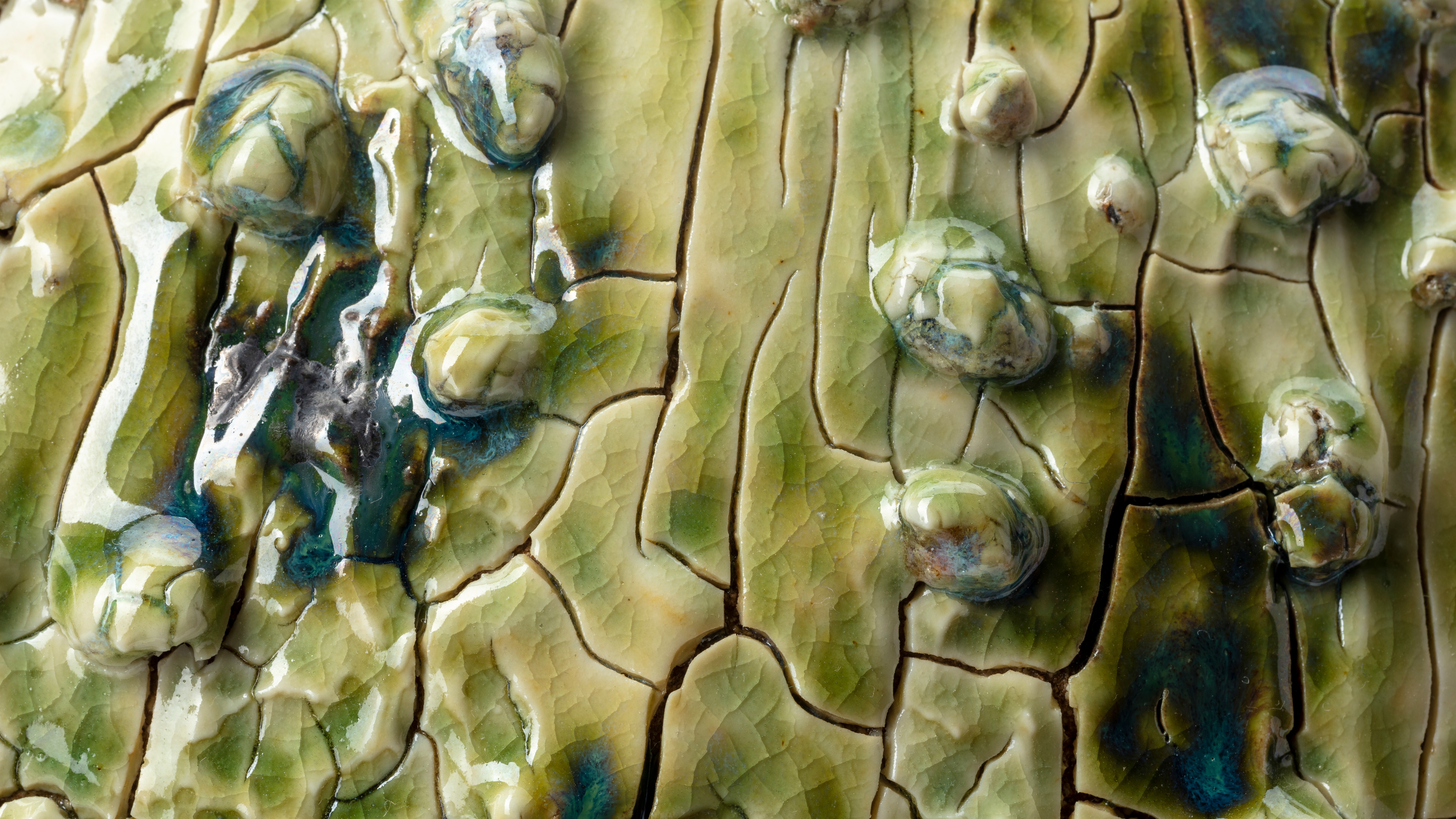 Maja Frendrup, detalje fra krukke med sten fra Sandvig strand