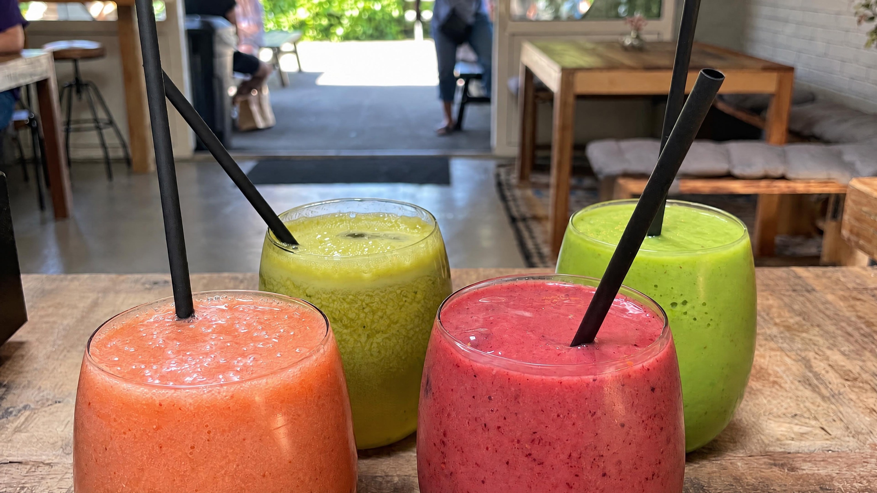 Farverige smoothies