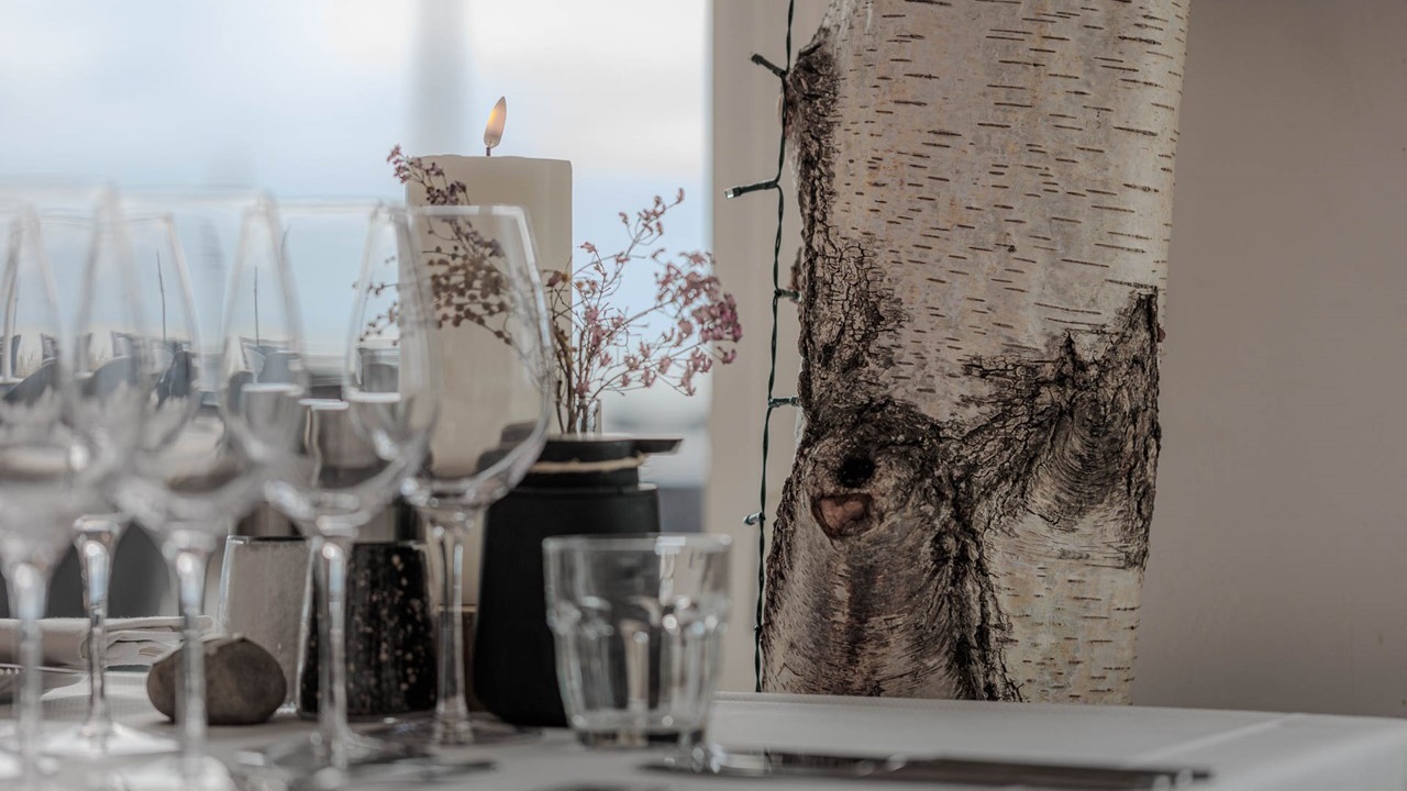 Borddækning på Griffen Spahotel