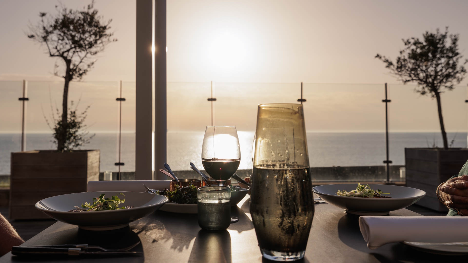 Essen mit Meerblick
