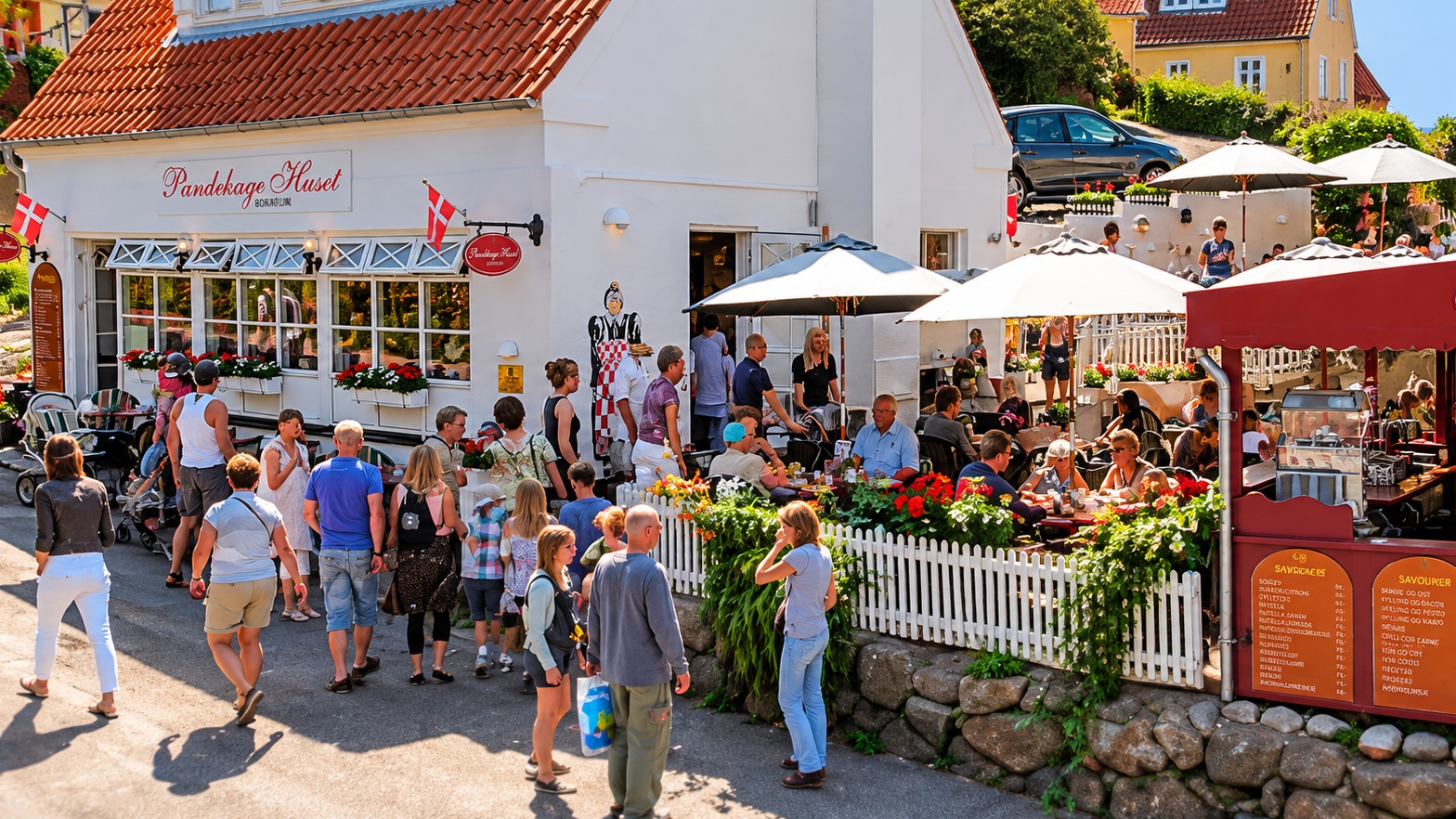 Liv på caféterrassen