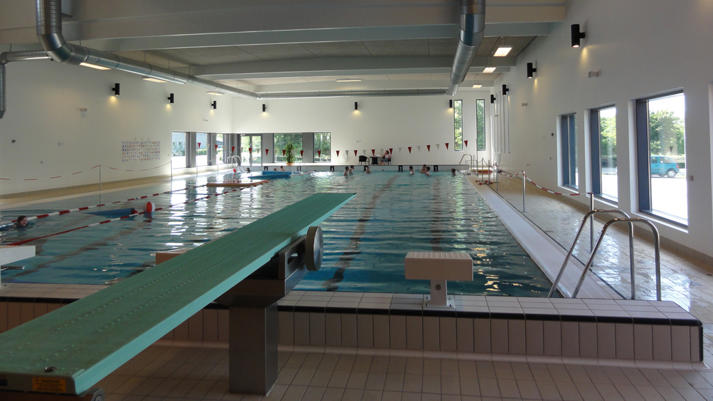 Sprungbett im Bramming-Schwimmbad