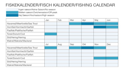 Календар риболовлі Trelde Næs