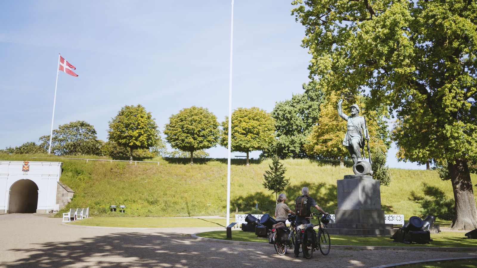 Radtouristen in Fredericia