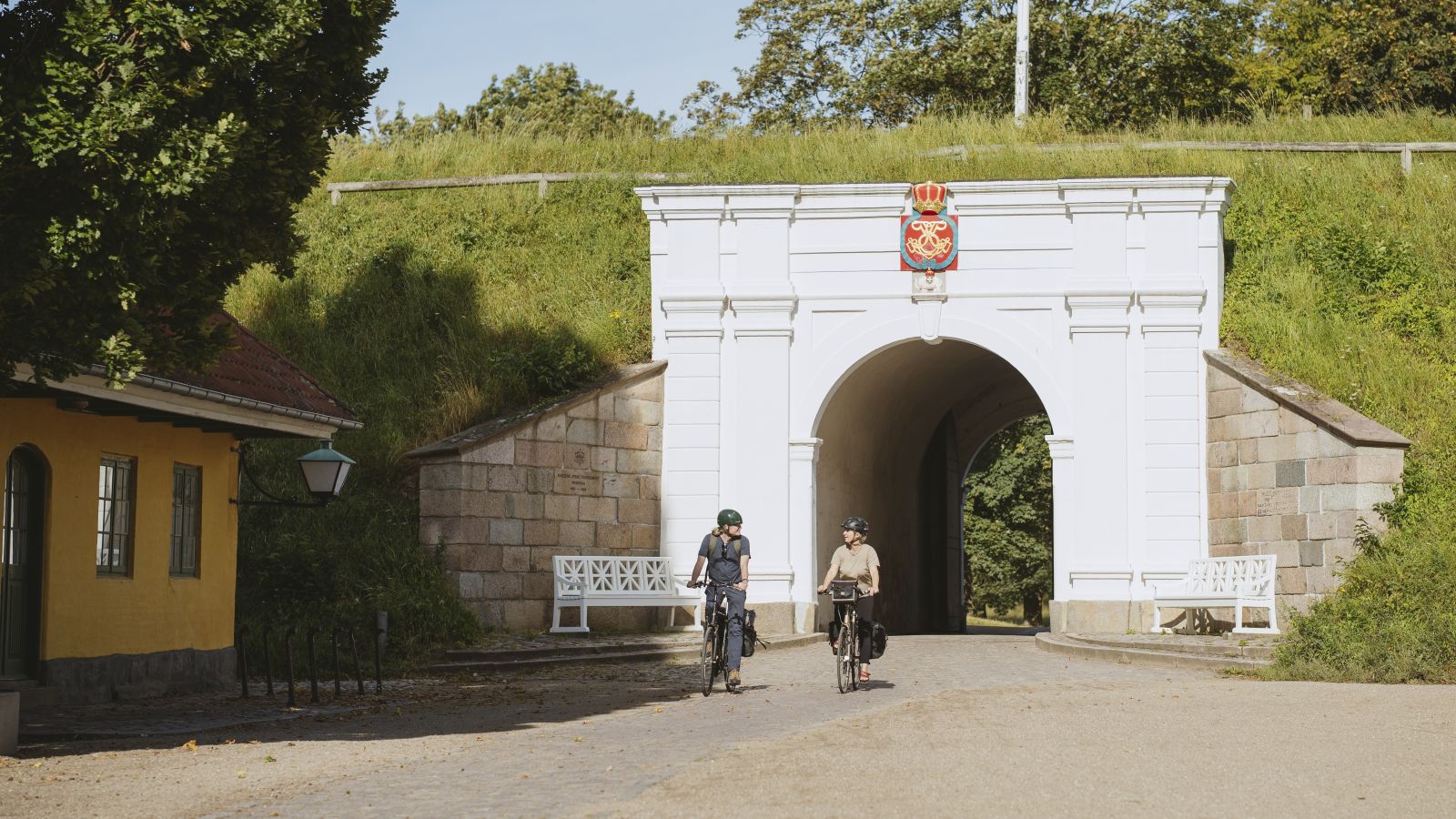 Cycling tourists in Fredericia