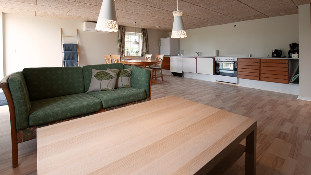 stue køkken Avernakø Ferielejlighed