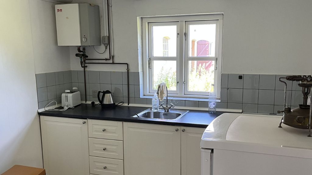 Billede af køkkenet i annekset ved Horneland