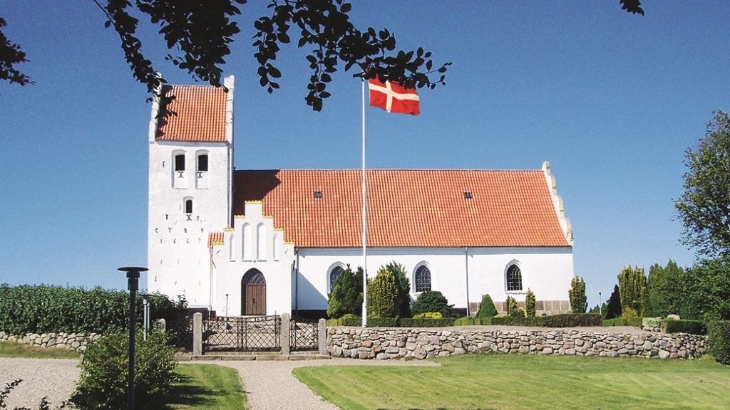 Die Kirche Sandholts Lyndelse in der nähe von Faaborg