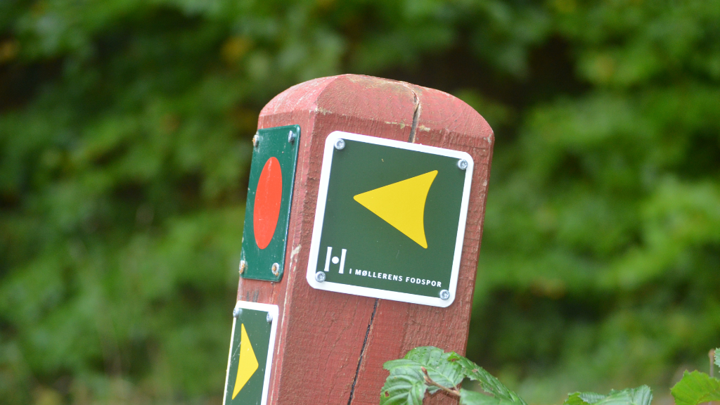 I møllerens fodspor, skilt