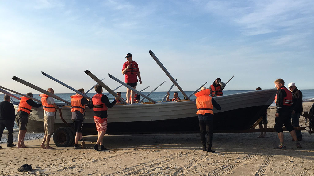 Bådhal - fladbåden v. Tornby Strand og Hærvejen