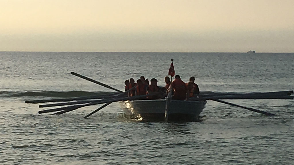 Bådhal - fladbåden v. Tornby Strand og Hærvejen