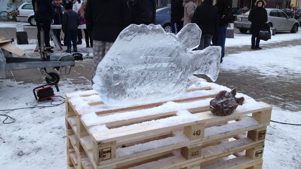 Ice sculpture festival in Hirtshals