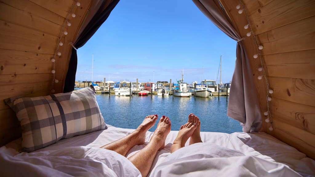 Boathouses at Handbjerg Marina