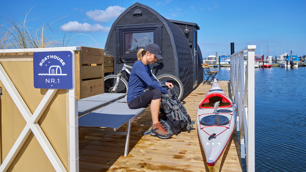 Boathouses at Handbjerg Marina
