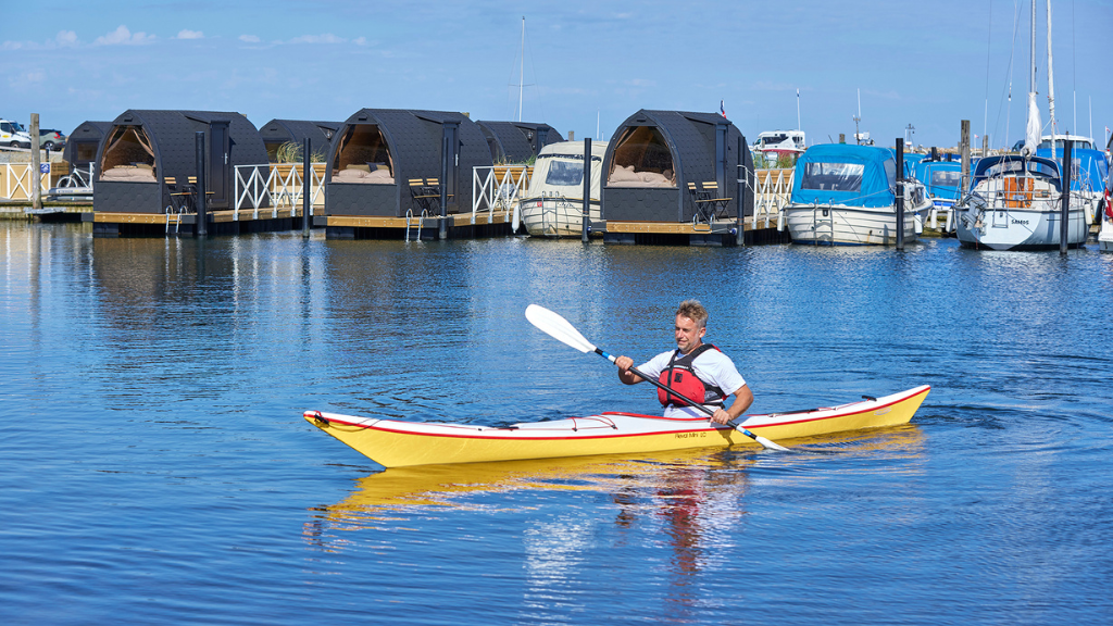 Boathouses at Handbjerg Marina