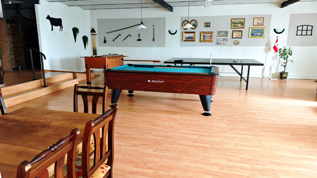 Poolbord i opholdsstue